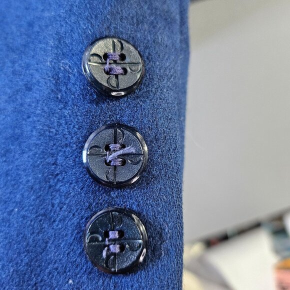 Pendleton Womens Virgin Wool Blazer Size 16 Navy Blue Jacket - Picture 5 of 6